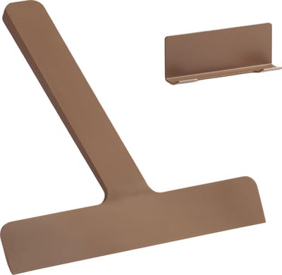 Zone Denmark Ume Douchewisser – Wisser douche met Houder – Zelfklevende Ophanghaak – Trekker douche Silicone – Badkamer Accessoire – Anti-roest Design – Terracotta – 24×22×2,2 cm