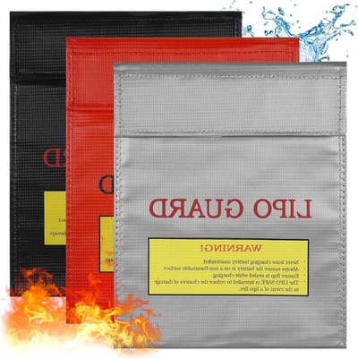 Veilige en Brandwerende Tas voor Lipo Batterijen, Documenten en Waardevolle Spullen - Waterdichte 3-delige Set van 23 x 30 cm