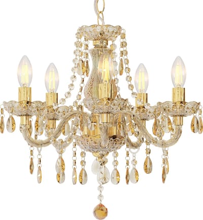 Hanglamp - goud - MARIE - metaal - Ø 48cm - E14 - 15100545 - Globo