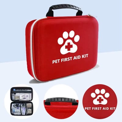 EHBO Kit Hond & Huisdieren - Complete First Aid Set met Tekentang, Verbandtrommel & EHBO Koffer - EHBO Set & Doos voor Honden, Katten & Huisdieren - Inclusief Tekenpincet & Tekenpen - Voor Thuis, op Reis en Onderweg