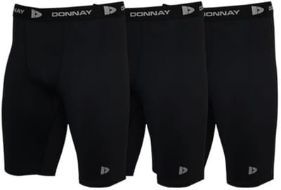 3-PackDonnay - Compressie Short - Thermo/Sportshort (23cm) - Heren - Black (010) - maat S