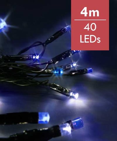 Kerstverlichting Blauw - 4 meter - 40 leds
