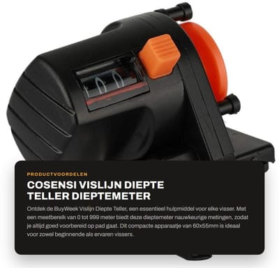 Dailygoods- Diepteteller 0-999M - Vislijn Teller - Dieptemeter - Visgerei Tool - Kunststof - Praktisch Gereedschap - Vislijnmeter
