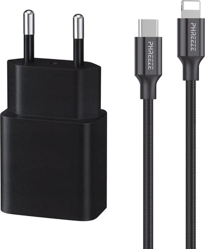 Snellader geschikt voor iPhone 14/13/12/11/X - Lightning Kabel 30CM kort - 20 Watt - Power Delivery