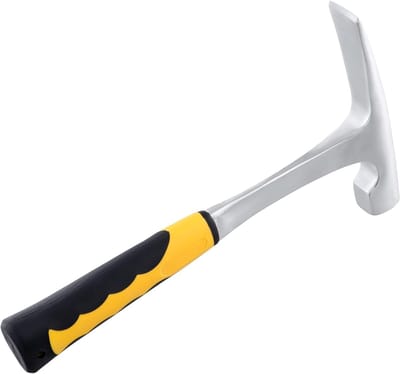 Steenbeitel Hamer - Mijnbouw Gereedschap - Geologisch Onderzoek - Ergonomische Grip - 24oz Kop - Geel Zwart