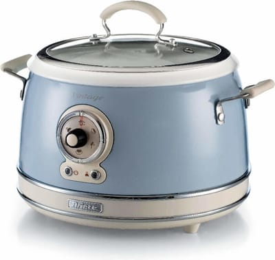 Ariete 2904/05 - Vintage Slowcooker - XL Rijstkoker - 3.5 Liter inhoud - 700 Watt - warmhoudfunctie - Blauw