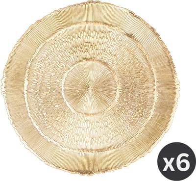 Placemat CAPELINNI rond, SET/6, dia 38 cm, goud