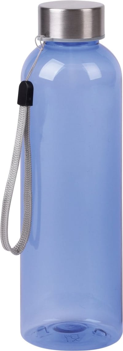Bellatio Design Waterfles / drinkfles / sport bidon Olympic - blauw - kunststof - 500 ml - rvs schroefdop