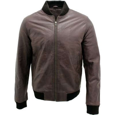 Varisty leren bomberjack