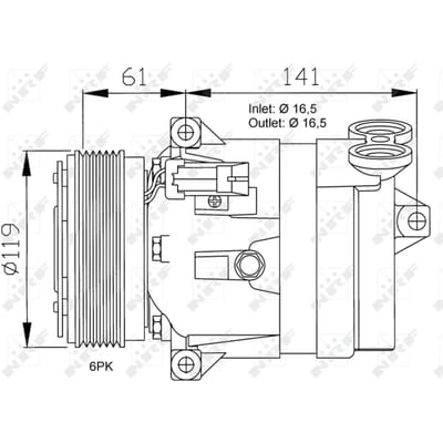 Compressor, airconditioning NRF 32021