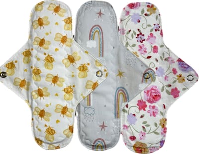 Fancy Sew - Wasbare inlegkruisjes - 3 stuks - Bloemetjes en bijtjes
