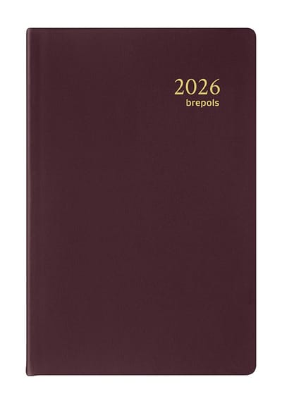 Brepols agenda 2026 - DELTA [0.834] - SETA - 1 week op 2 pagina's - Weekoverzicht - Bordeaux - 8.1 x 12 cm