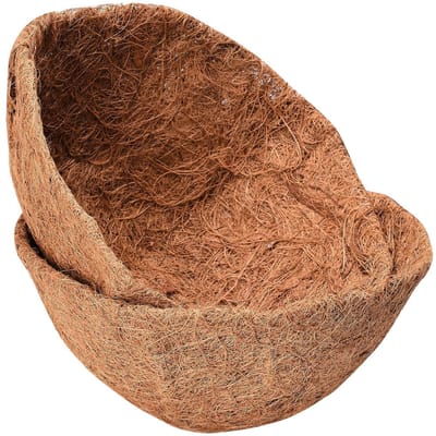 4 Stuks Kokosvezel Voeringen 14 inch Diameter Dik Cirkulerend Voorgevormd Rond Voeringen Type 2 brown