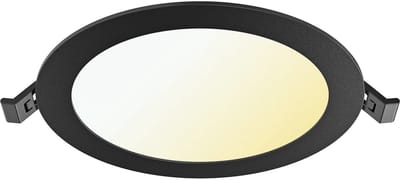 LED Downlight Inbouwspot Dimbaar - Braytron - 12W 1120lm 120° Bundelhoek - Aanpasbare Lichtkleur 3000K-4000K-6500K - IP40 - Rond - Zwart - Ø170mm Buitenmaat - Ø150mm Zaagmaat
