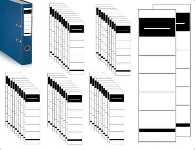 Dailygoods- Ordneretiketten 50 stuks - Zelfklevend - Smalle Ordnerrug - 19 x 5,4 cm - Duurzaam - Dossiersorganisatie - Etiketten