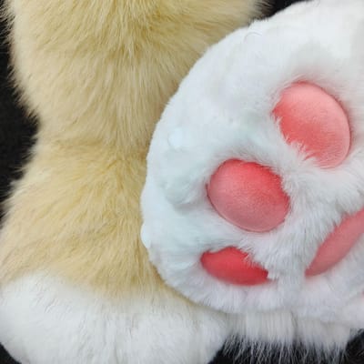 Nieuwe 1 Paar Pluizige Dierlijke Poot Schoenen Pluche Cosplay Kostuum Kattenpoot Schoenen Fursuit Voet Sokken Nagels Tijger Klauwen voor Halloween Feest beige