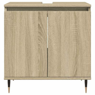 vidaXL - Badkamerkast - 58x33x60 - cm - bewerkt - hout - sonoma - eikenkleurig