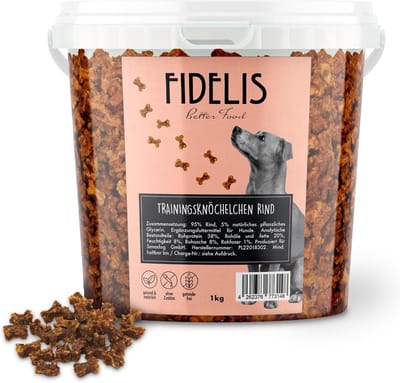 Honden Snacks - Trainingskoekjes Rund - Gedragstraining Hond - 1kg Emmer - 1000 Gram