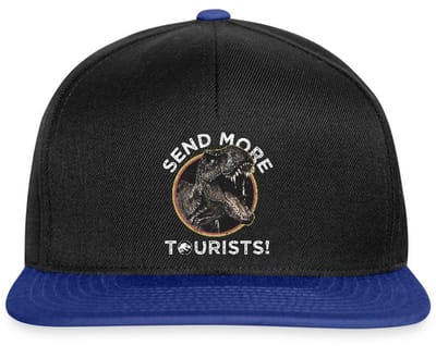 Jurassic Park T-Rex Send More Tourists! Snapback cap