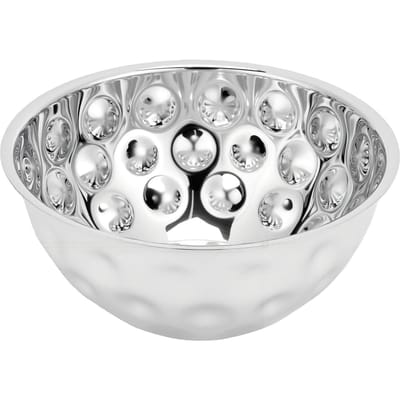Bol à Salade en Acier Inoxydable 304 Bol Mélangeur Texturé Martelé pour Cuisine Maison Pâtisserie Cuisson Service L