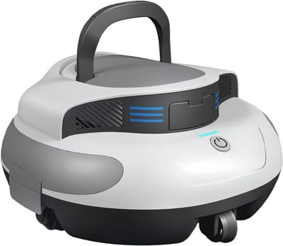 Aurixi® Zwembadrobot - Zwembadstofzuiger Elektrisch - Zwembad Robot Stofzuiger - Wit/Grijs - 34cm x 33cm x 19cm