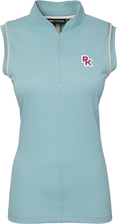 PK International - Performanco Polo - Polo - Mouwloos - onzichtbare rits - Renoir - Lichtblauw/groen - Fresh Teal - XS/34