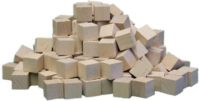 Houten Dobbelstenen - Speelgoed Kubus - Spel Creatie - 150 Stuks Set - 30 mm - Natuurlijk Hout