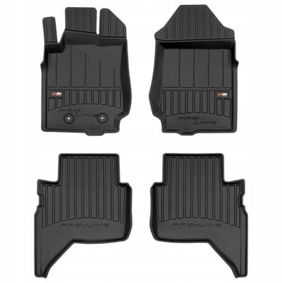 Frogum - 3D Pro-Line - Automatten Set - Geschikt voor FORD Ranger IV vanaf 2018 - 4-delig - Hoge Rand 6cm