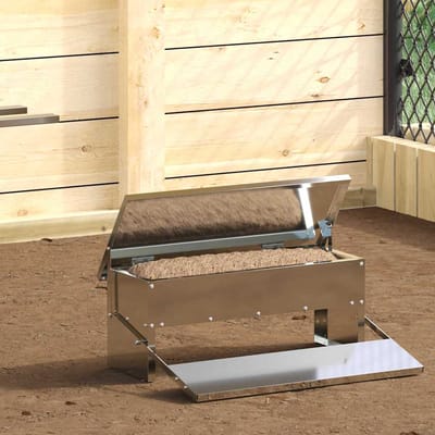vidaXL - Kip - trekvoeder - zilver - 48,5 - x - 39,5 - x - 19 - cm - 5 - kg