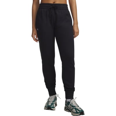Under Armour UA Rival Fleece Jogger Dames Sportbroek - Zwart - Wit