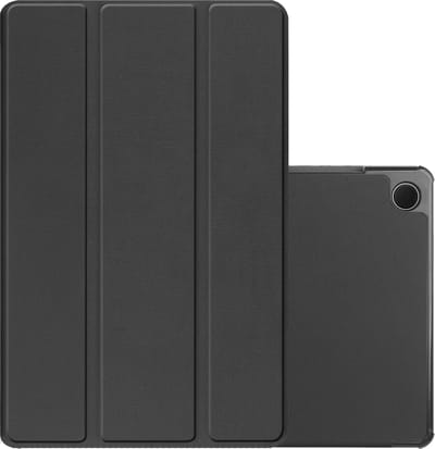 Hoes - Geschikt voor Samsung Galaxy Tab A9 - Dun & Stevig - Trifold Bookcase - Hard Cover - Hardcover Book Case - Tablet Hoesje - Zwart