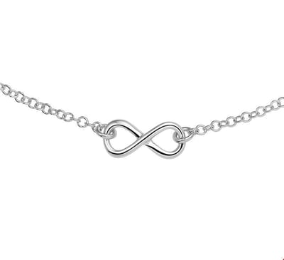 Zilver Gerhodineerde Collier infinity 2 1318801