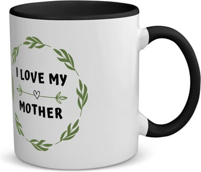 Akyol - i love my mother koffiemok - theemok - zwart - Mama - liefste moeder - moeder cadeautjes - moederdag - verjaardag - geschenk - kado - 350 ML inhoud