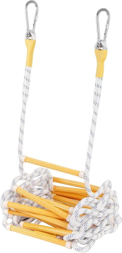 Veiligheidskruidder Ladder - Nooduitgang Ladder - Snelle Ontsnapping - Vlamvertragend Materiaal - 2 Meter Lengte - Wit
