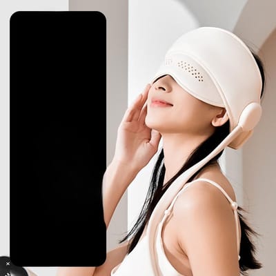 Slaaphoofdmassageapparaat elektrische hoofdhuid oog warme kompresmassageapparaat migraine slaapmiddel geschenk persen artefact white