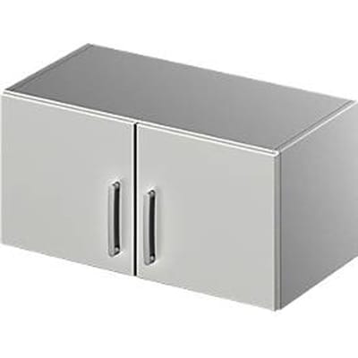 Schäfer Shop Genius Opzetkast TETRIS SOLID, stalen romp, 1 ordnerhoogte, B 800 mm, lichtgrijs/blank aluminium