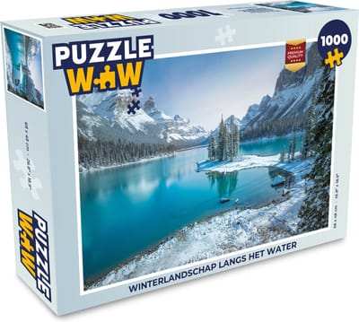 Puzzel Landschap - Sneeuw - Winter - Water - Berg - Legpuzzel - Puzzel 1000 stukjes volwassenen
