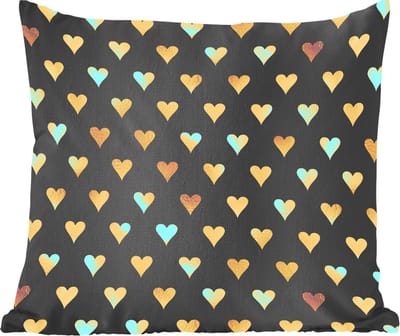Sierkussens - Kussentjes Woonkamer - 60x60 cm - Patronen - Hart - Goud