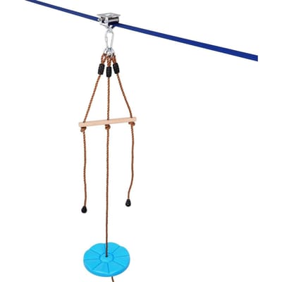 Zipline Kit voor Kinderen en Volwassenen, 52 ft Zip Line Kits Tot 330 lb, Achtertuin Buiten Snelle Installatie Zipline, Speeltuin Vermaak met Zipline, Nylon