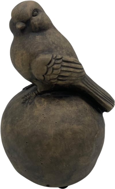 Brynxz Bird At A Ball - Majestic Vintage - Decoratief Vogelbeeldje 20cm - Bruin