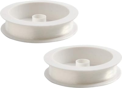 Rayher Nylon hobby draad - 2x - transparant - 0,25 mm x 100 meter - visdraad - knutseldraad/ophangdraad