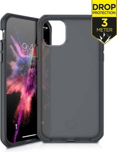 Itskins Supreme Frost cover voor iPhone 11 Pro - Level 3 bescherming - Grijs/Zwart