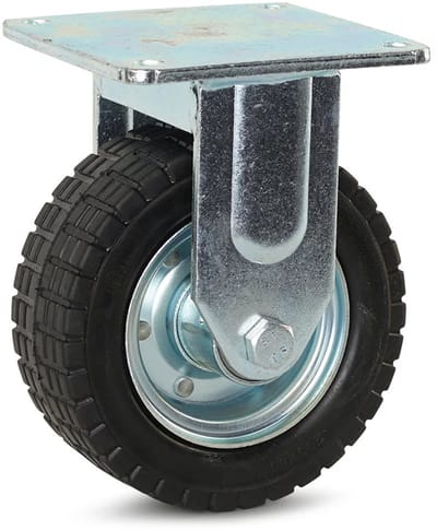 Breed rubber bokwiel - 200mm - 600kg