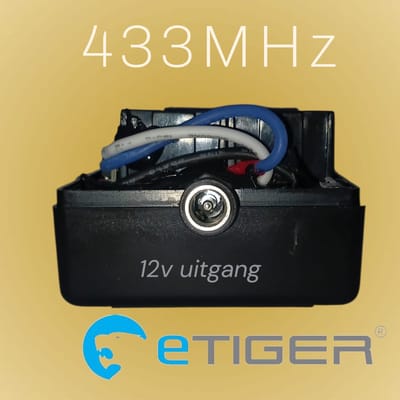 eTiger® USB-C-OM > 12Volt noodstroom draadloze deuropener unit -zonder 18650 batterijen kabels ed.