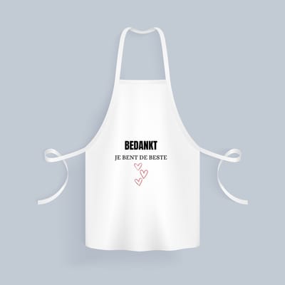 Akyol - bedankt je bent de beste Keukenschort - Bedankt - mensen die je wilt bedanken - bedankje - beste persoon - cadeautje - kado - 82 bij 71 cm