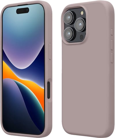kwmobile telefoonhoesje geschikt voor Apple iPhone 16 Pro - Hoesje met siliconen coating - Smartphone case in lila wolk
