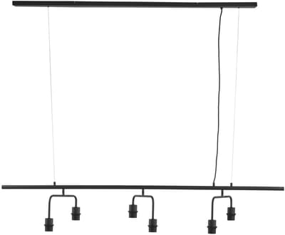 Light & Living Hanglamp Edisa 6-Lamps - Mat Zwart