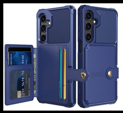 Portemonnee Hoesje Geschikt voor Samsung Galaxy A26 - Back Cover met Pasjeshouder - Telefoonhoesje voor Pinpas - Kaarthouder op Achterkant - Case met Magneet Blauw