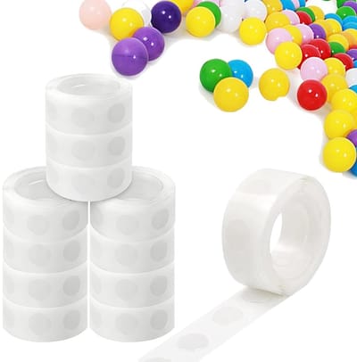 12 Rollen Dubbelzijdige Plakdots voor Ballonnen, 1200 Stuks Plakband voor Feesten, Verjaardagen en Bruiloften