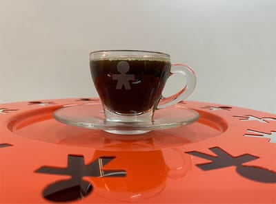 Alessi-Girotondo-Espressokop en schotels-4-Set Glas